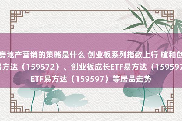 房地产营销的策略是什么 创业板系列指数上行 暄和创业板200ETF易方达（159572）、创业板成长ETF易方达（159597）等居品走势