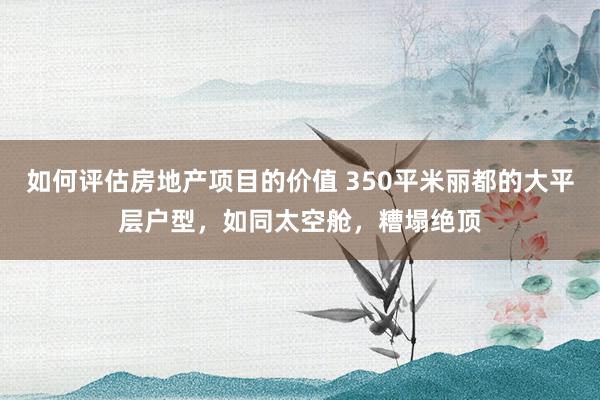 如何评估房地产项目的价值 350平米丽都的大平层户型，如同太空舱，糟塌绝顶