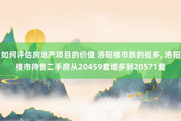 如何评估房地产项目的价值 洛阳楼市跌的挺多, 洛阳楼市待售二手房从20459套增多到20571套