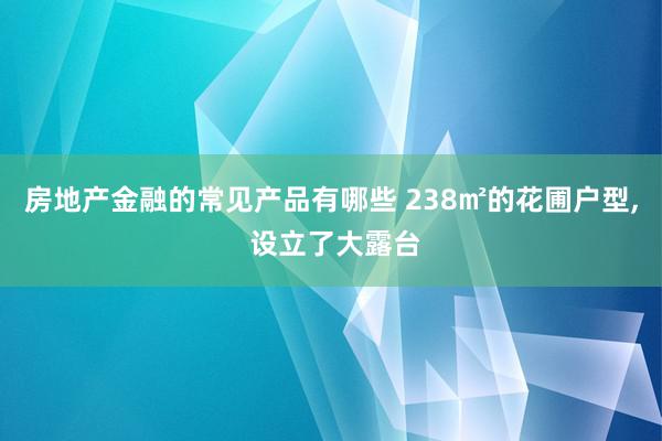 房地产金融的常见产品有哪些 238㎡的花圃户型, 设立了大露台