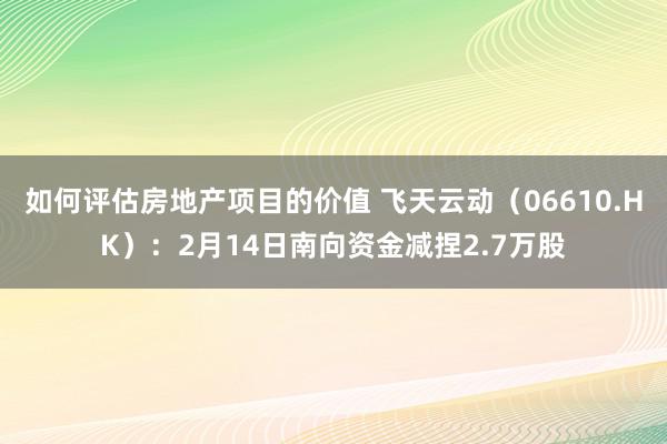 如何评估房地产项目的价值 飞天云动（06610.HK）：2月14日南向资金减捏2.7万股