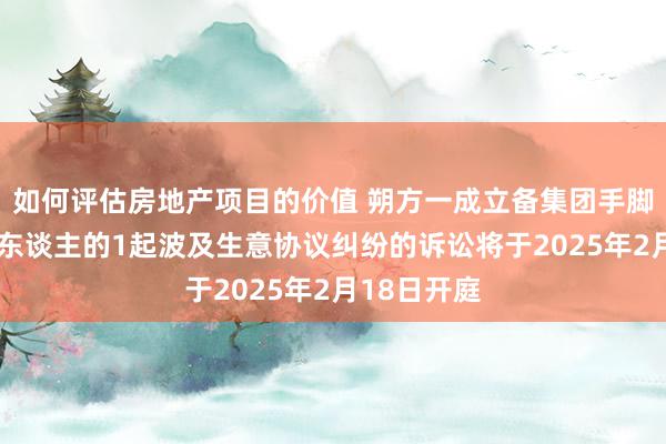 如何评估房地产项目的价值 朔方一成立备集团手脚原告/上诉东谈主的1起波及生意协议纠纷的诉讼将于2025年2月18日开庭