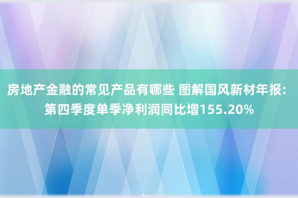 房地产金融的常见产品有哪些 图解国风新材年报: 第四季度单季净利润同比增155.20%