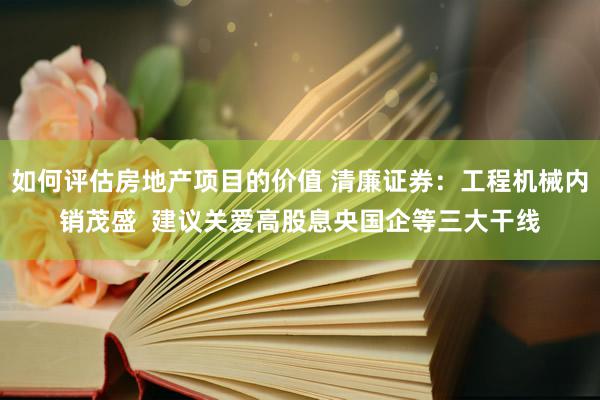 如何评估房地产项目的价值 清廉证券：工程机械内销茂盛  建议关爱高股息央国企等三大干线